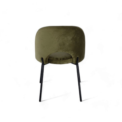 Petal Dining Chair (Black Frame) Olive Green / ペタルダイニングチェア（ブラックフレーム） オリーブグリーン