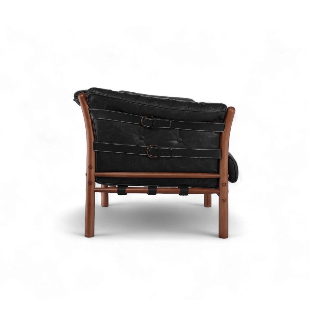 Ilona Armchair Type-A 2Seats Oil-leather Black / イローナアームチェア タイプA 2シート オイルレザー ブラック アルネ・ノレル