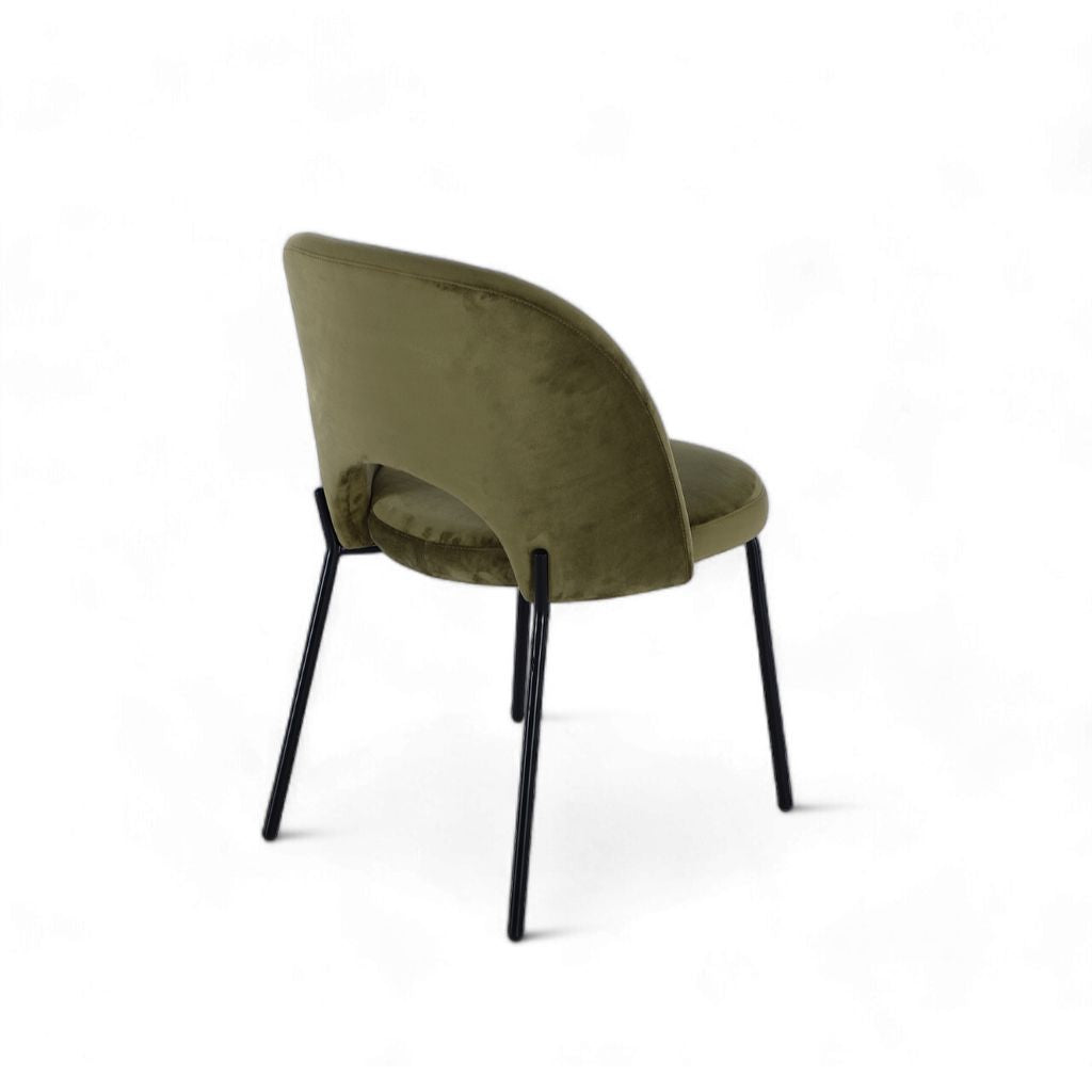 Petal Dining Chair (Black Frame) Olive Green / ペタルダイニングチェア（ブラックフレーム） オリーブグリーン