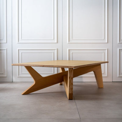 Cross Coffee Table Wood-Top Natural / クロスコーヒーテーブル 木製天板 ナチュラル