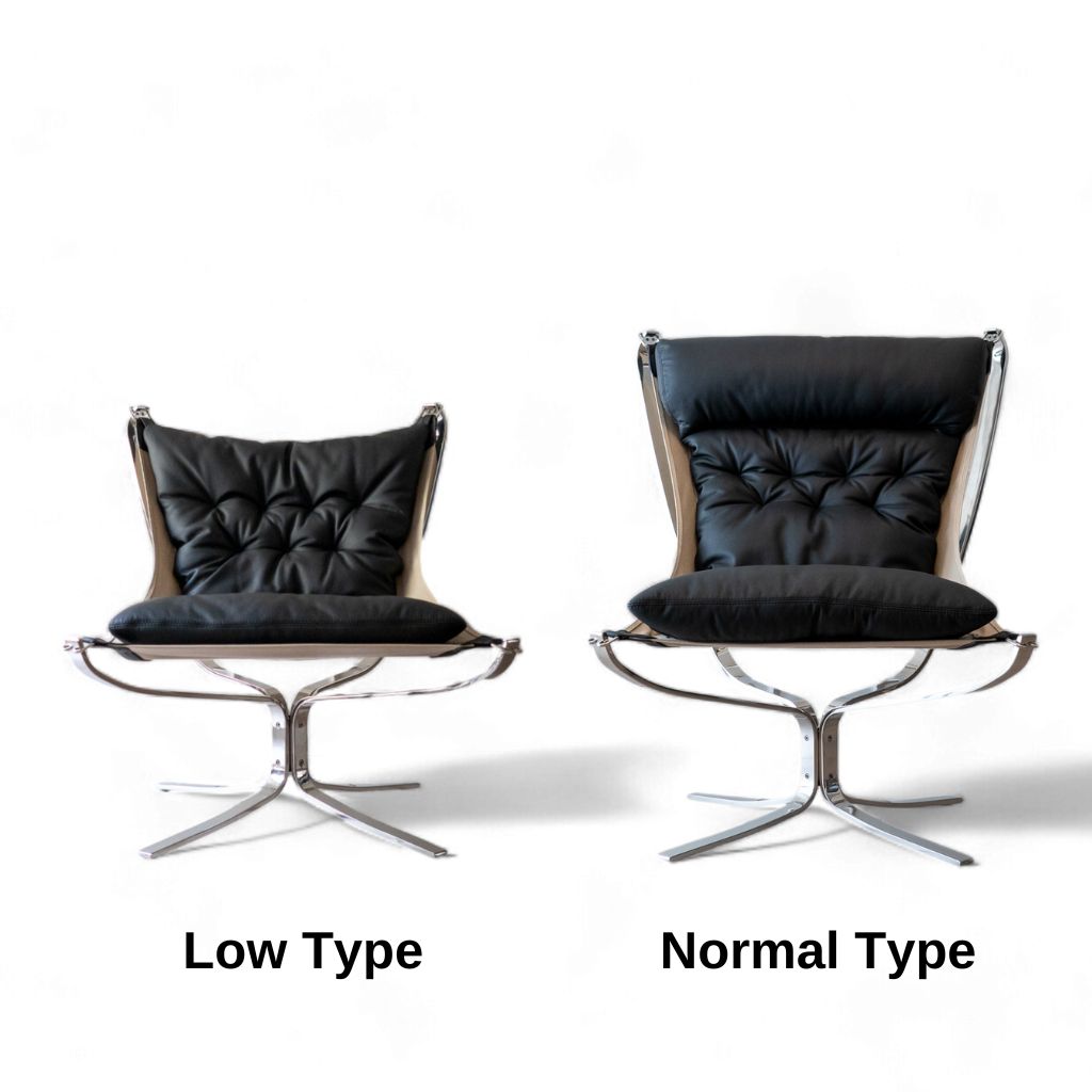 Falcon Chair Low-Type Oil-leather Black / ファルコンチェア ロー