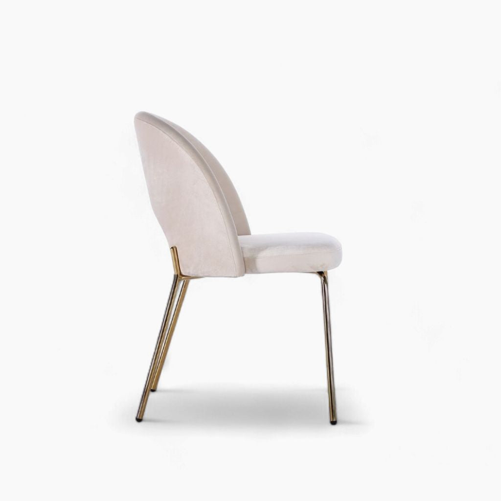 Petal Dining Chair (Gold Frame) White Ivory / ペタルダイニングチェア（ゴールドフレーム） ホワイトアイボリー色