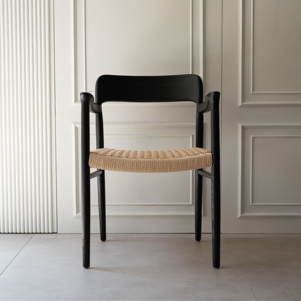 KuHoN 56 Arm Chair ペーパーコード ニールス・モラー 56 Arm Chair Paper Code Black / 56アームチェア ぺーパーコード仕様