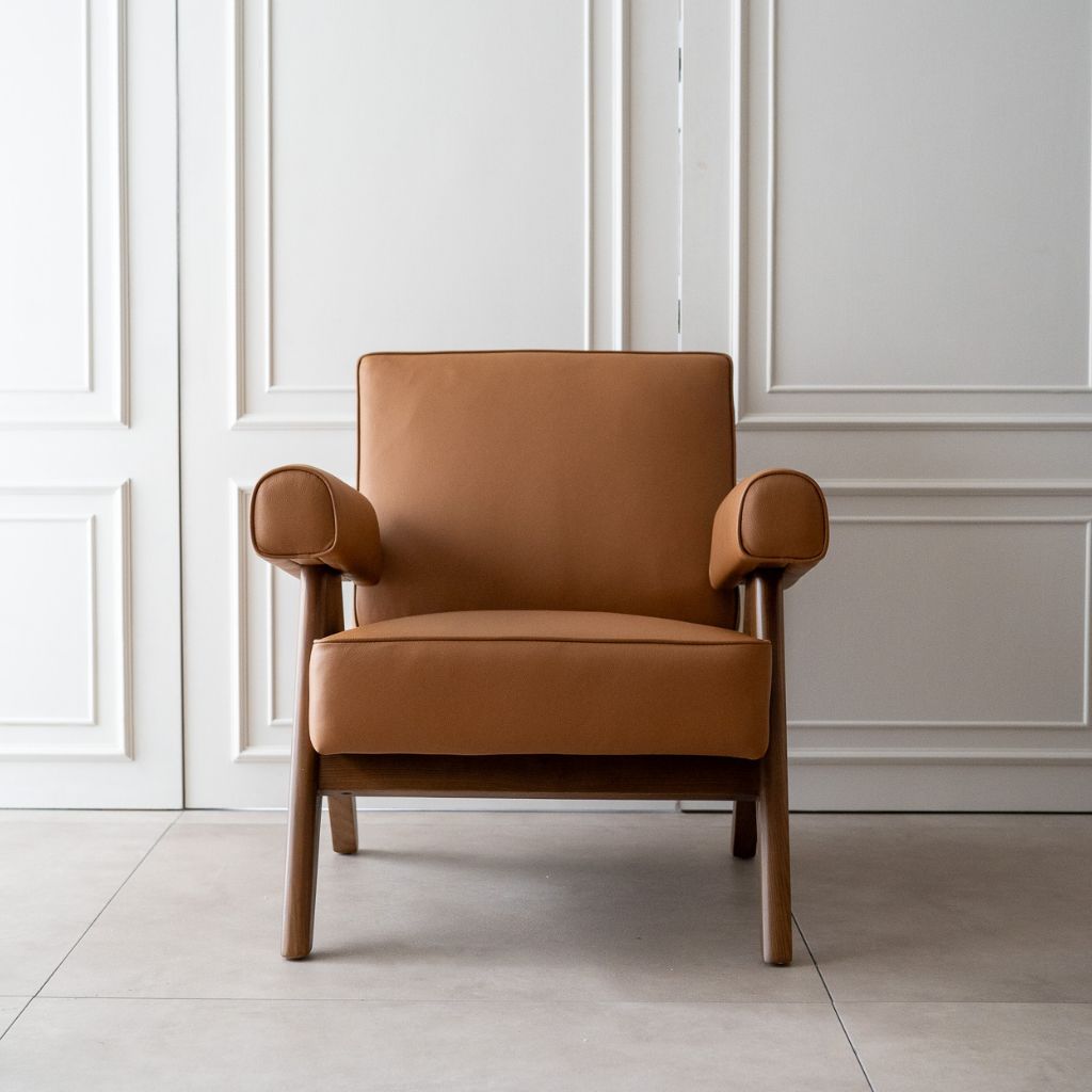 【Outlet】PH321 Easy Armchair Brown-1 / 【アウトレット】PH321 イージーアームチェア ブラウン-1 ピエール・ジャンヌレ