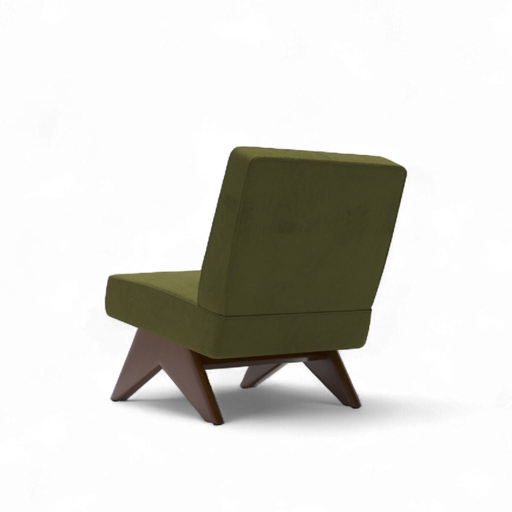 PH361 Armless Chair Velvet Olive Green / PH361 アームレスチェア ベルベット生地 オリーブグリーン色 ピエール・ジャンヌレ