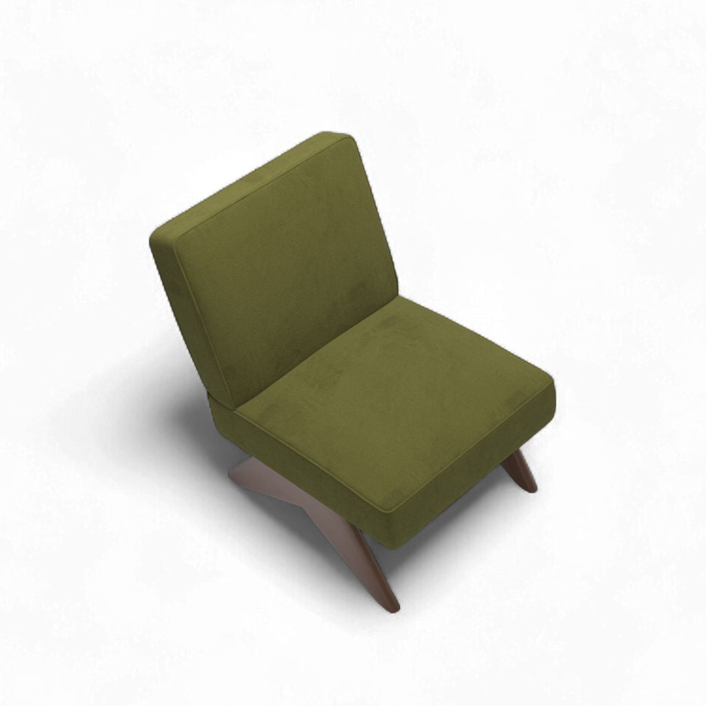 PH361 Armless Chair Velvet Olive Green / PH361 アームレスチェア ベルベット生地 オリーブグリーン色 ピエール・ジャンヌレ