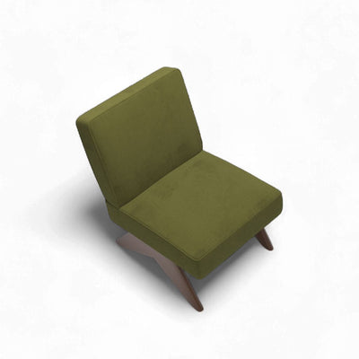 PH361 Armless Chair Velvet Olive Green / PH361 アームレスチェア ベルベット生地 オリーブグリーン色 ピエール・ジャンヌレ