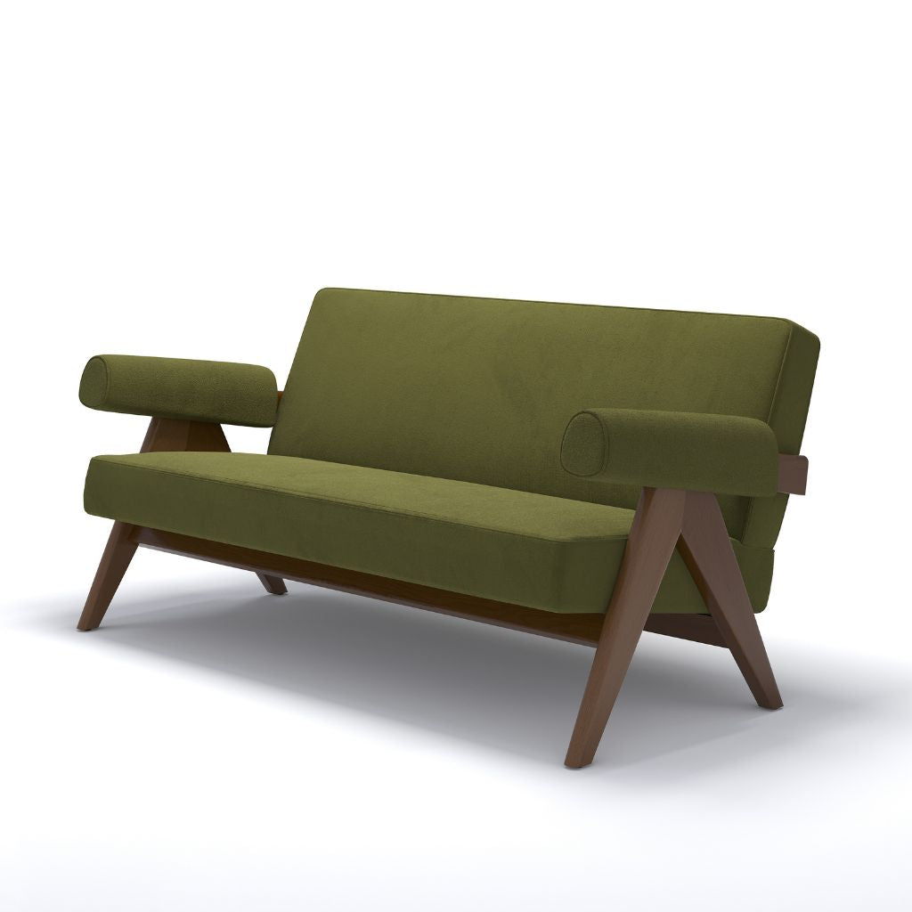 PH322 Arm Sofa Velvet Olive Green / PH322 アームソファ ベルベット生地 オリーブグリーン色 ピエール・ジャンヌレ