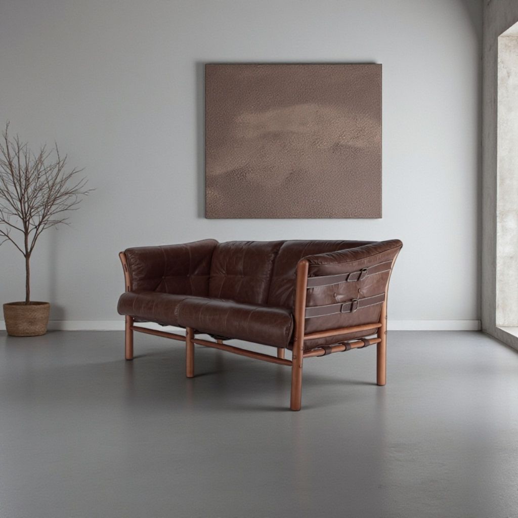 Ilona Armchair Type-A 2Seats Oil-leather Darkbrown / イローナアームチェア タイプA 2シート オイルレザー ダークブラウン アルネ・ノレル