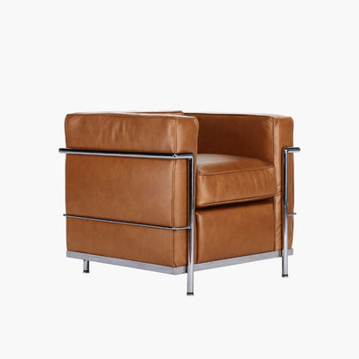 LC2 1 Seat Sofa Oil-Leather Tan / LC2 シングルソファ オイルレザー タン色 ル・コルビュジエ
