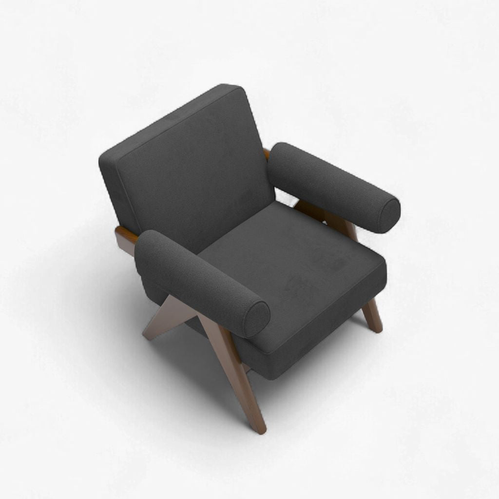 PH321 Easy Armchair Velvet Dark Gray / PH321 イージーアームチェア ベルベット生地 ダークグレー色 ピエール・ジャンヌレ