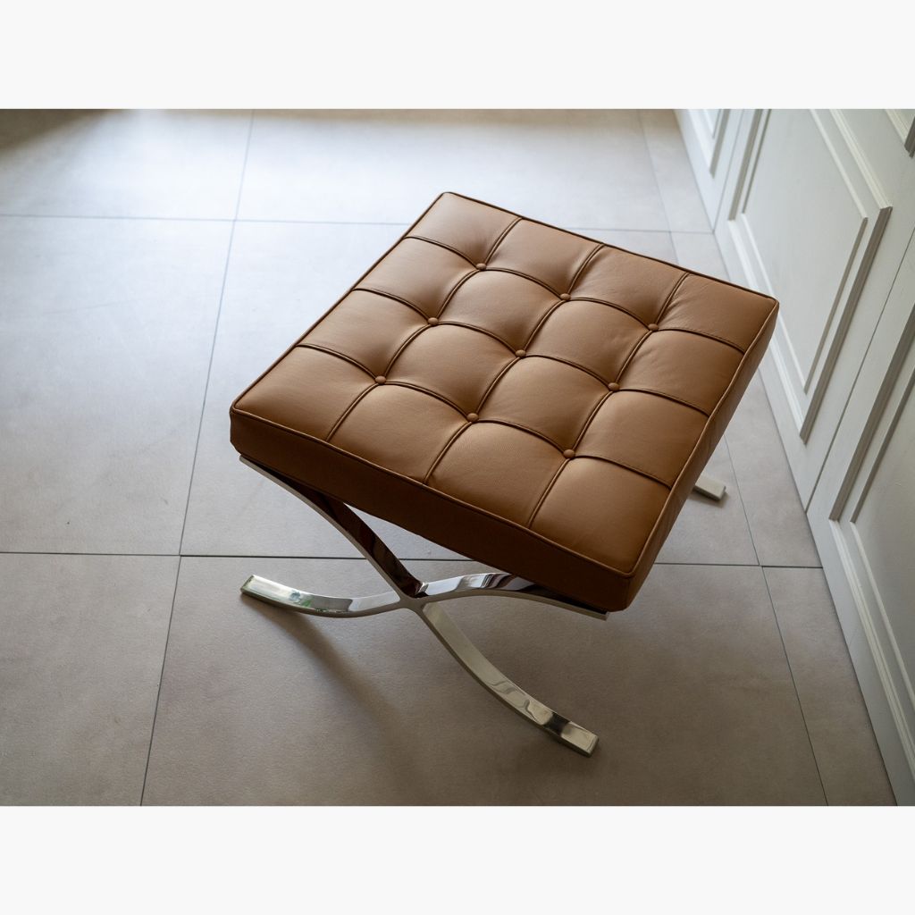 BARCELONA 1 SEAT Ottoman Brown / バルセロナ オットマン ブラウン ミース・ファン・デル・ローエ