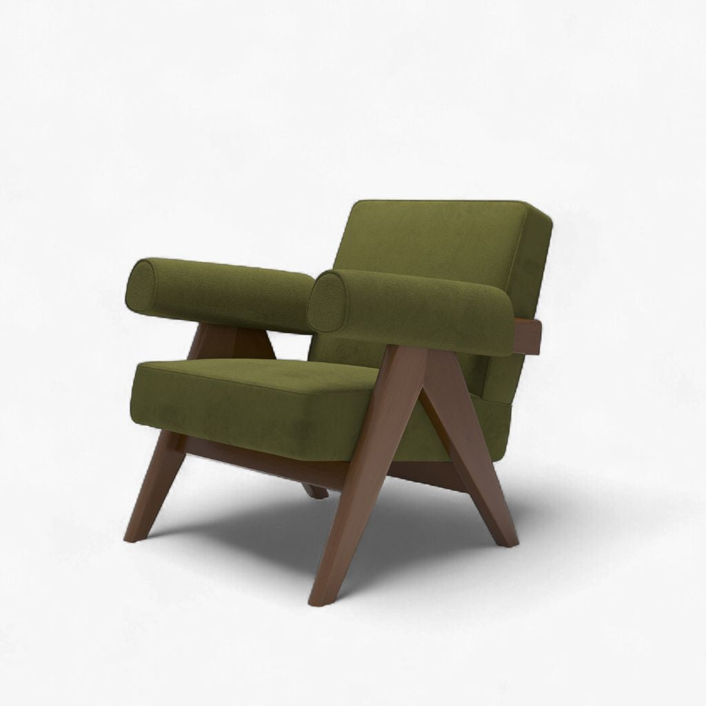 PH321 Easy Armchair Velvet Olive Green / PH321 イージーアームチェア ベルベット生地 オリーブグリーン色 ピエール・ジャンヌレ