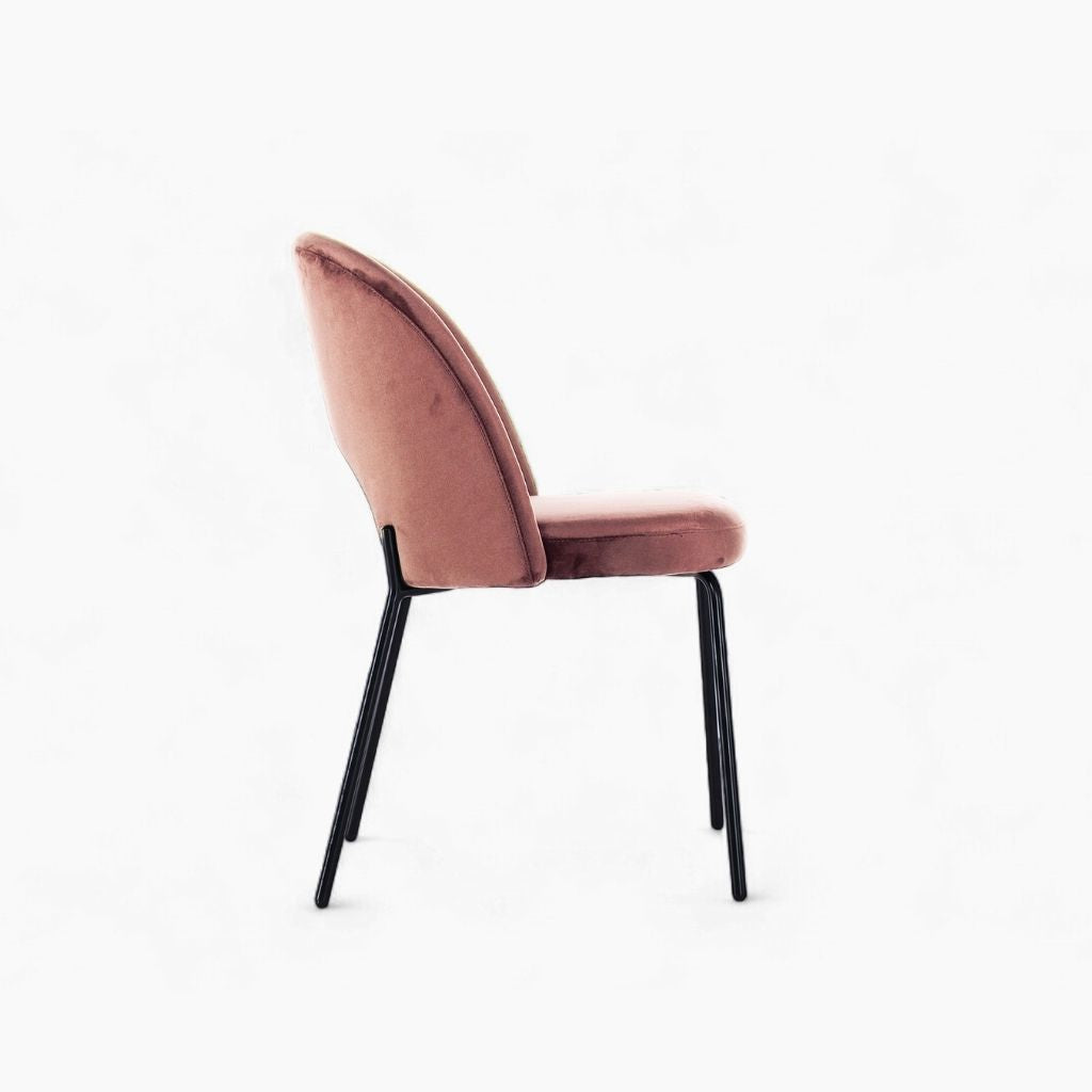 Petal Dining Chair (Black Frame) Dusty Pink / ペタルダイニングチェア（ブラックフレーム） ダスティピンク色