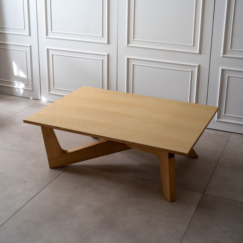 Cross Coffee Table Wood-Top Natural / クロスコーヒーテーブル 木製天板 ナチュラル – KuHoN