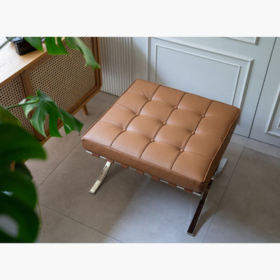 BARCELONA 1 SEAT Ottoman Brown / バルセロナ オットマン ブラウン ミース・ファン・デル・ローエ