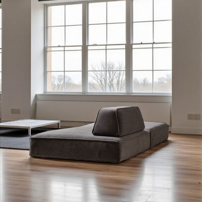 Grida Sofa Low Dark Gray - Flat Unit / グリーダソファ ロー 脚なし ダークグレー - 背もたれなし