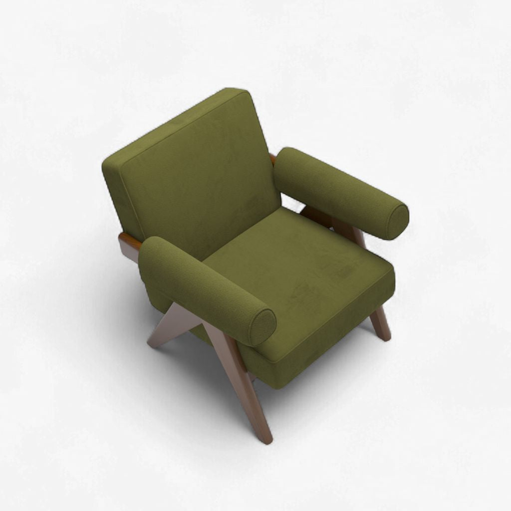 PH321 Easy Armchair Velvet Olive Green / PH321 イージーアームチェア ベルベット生地 オリーブグリーン色 ピエール・ジャンヌレ