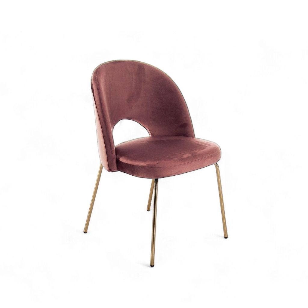 Petal Dining Chair (Gold Frame) Dusty Pink / ペタルダイニングチェア（ゴールドフレーム） ダスティピンク色