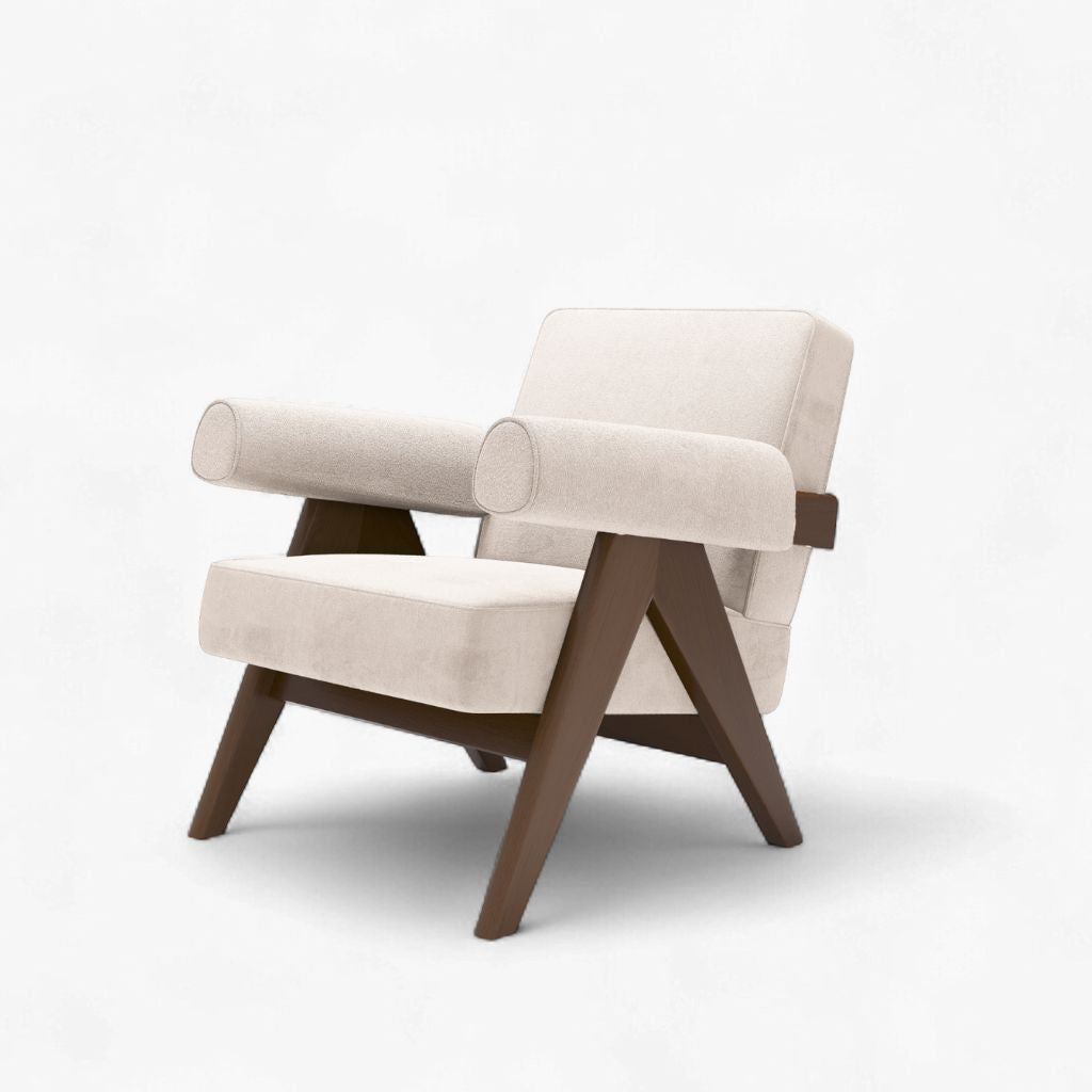 PH321 Easy Armchair Velvet White Ivory / PH321 イージーアームチェア ベルベット生地 ホワイトアイボリー色 ピエール・ジャンヌレ