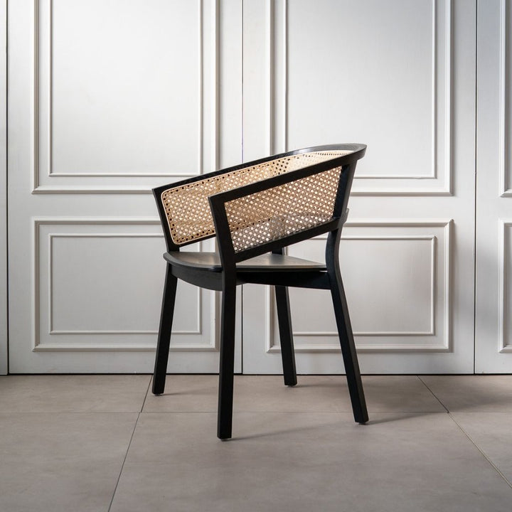 ラタン　チェア　バスケットチェア　椅子 Bucket Rattan Chair Black / バケットラタンチェア ブラック – KuHoN