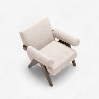PH321 Easy Armchair Velvet White Ivory / PH321 イージーアームチェア ベルベット生地 ホワイトアイボリー色 ピエール・ジャンヌレ