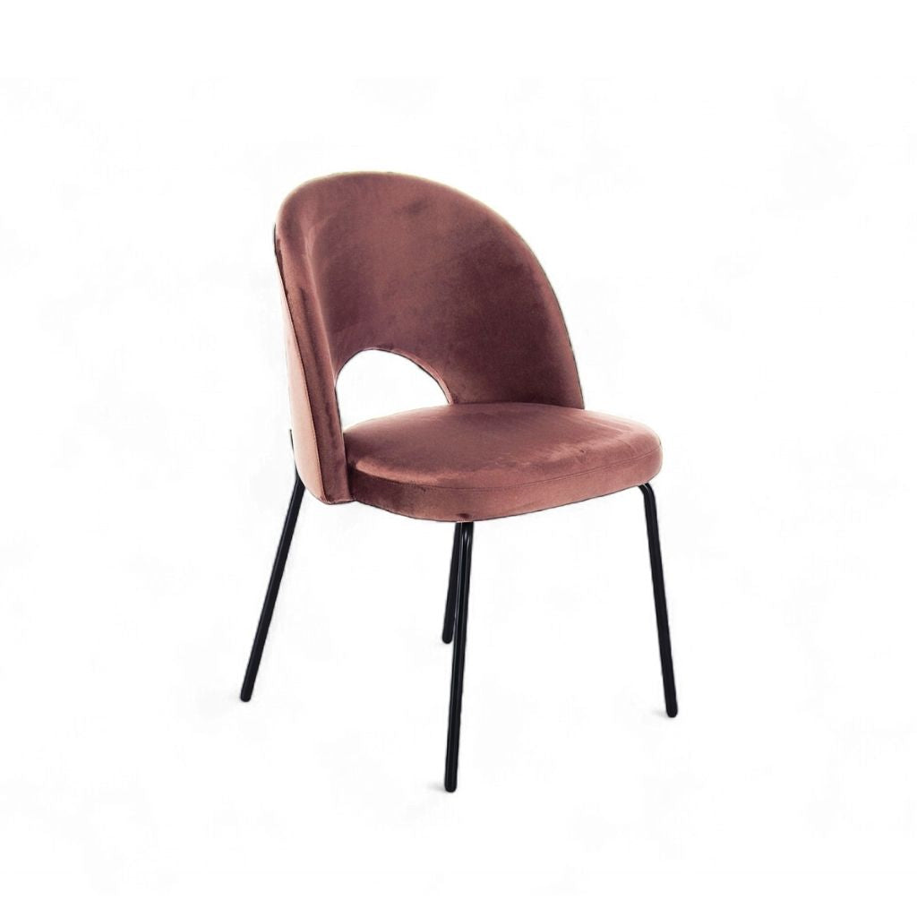 Petal Dining Chair (Black Frame) Dusty Pink / ペタルダイニングチェア（ブラックフレーム） ダスティピンク色