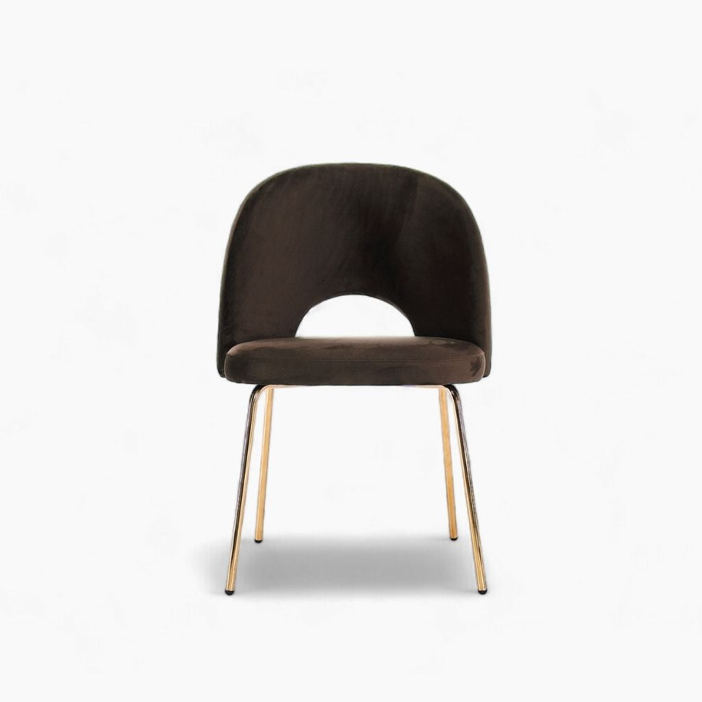 Petal Dining Chair (Gold Frame) Brown / ペタルダイニングチェア（ゴールドフレーム） ブラウン色