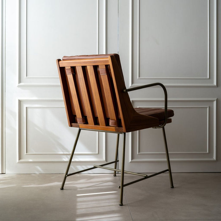 結婚祝い Arm Karak Chair KuHoN – ブラウン カラックアームチェア / Brown オフィス家具
