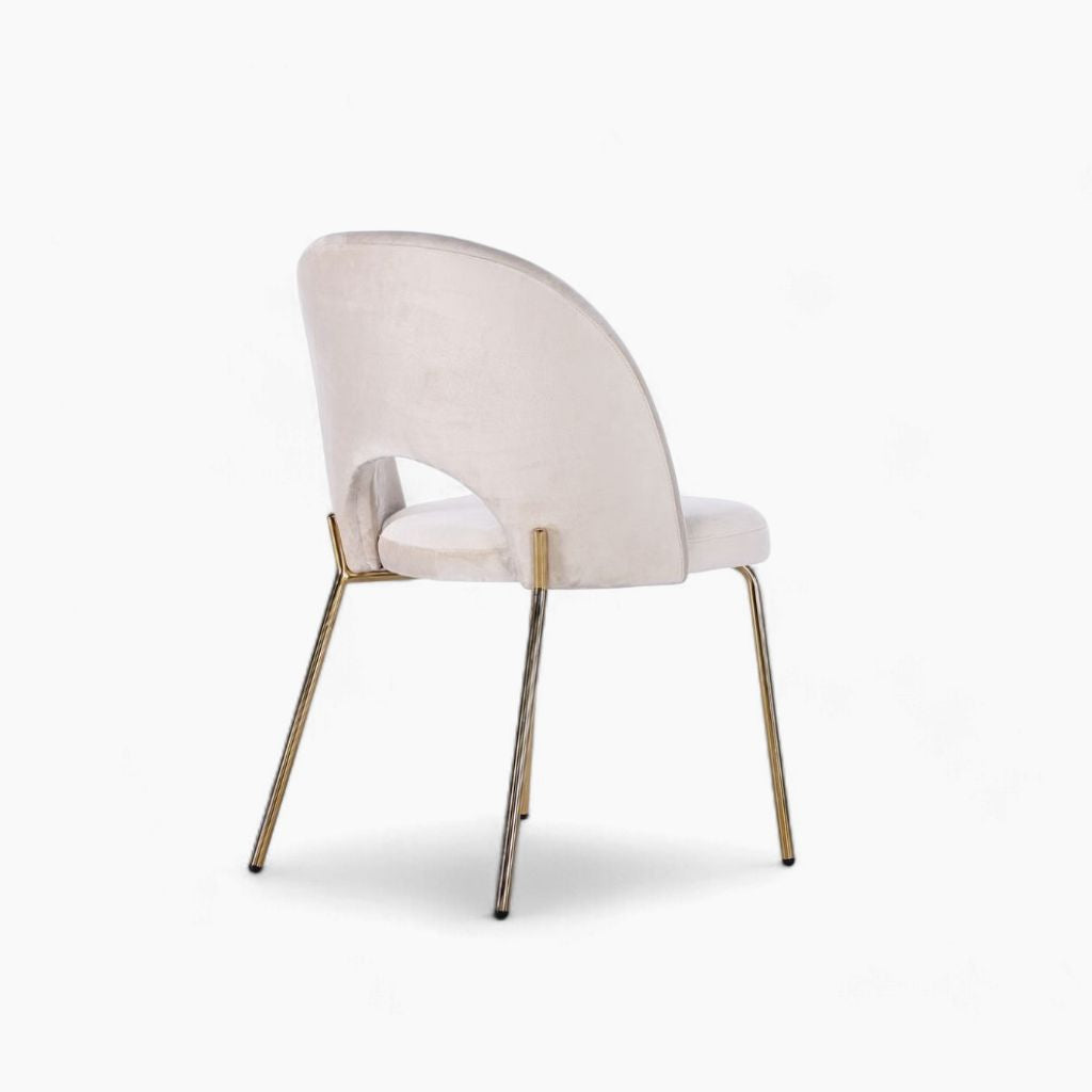 Petal Dining Chair (Gold Frame) White Ivory / ペタルダイニングチェア（ゴールドフレーム） ホワイトアイボリー色