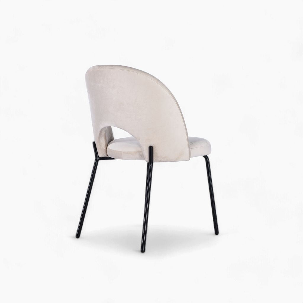 Petal Dining Chair (Black Frame) White Ivory / ペタルダイニングチェア（ブラックフレーム） ホワイトアイボリー色