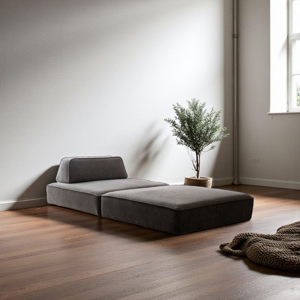 Grida Sofa Low Dark Gray - Flat Unit / グリーダソファ ロー 脚なし ダークグレー - 背もたれなし