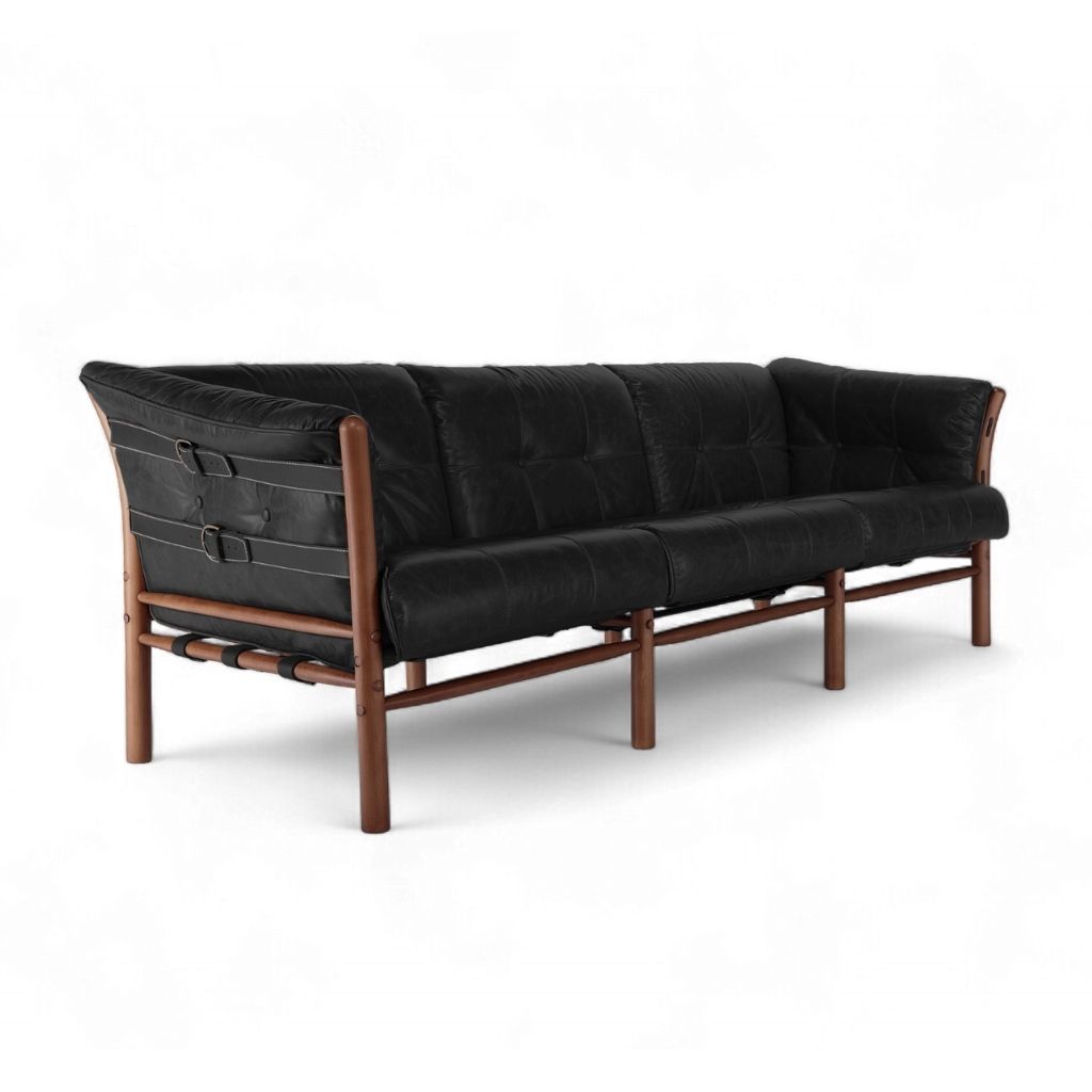 Ilona Armchair Type-A 3Seats Oil-leather Black / イローナアームチェア タイプA 3シート オイルレザー ブラック アルネ・ノレル