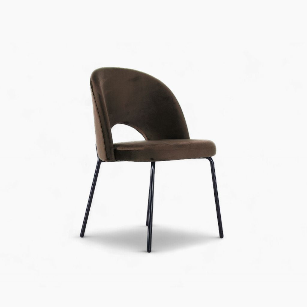 Petal Dining Chair (Black Frame) Brown / ペタルダイニングチェア（ブラックフレーム） ブラウン色