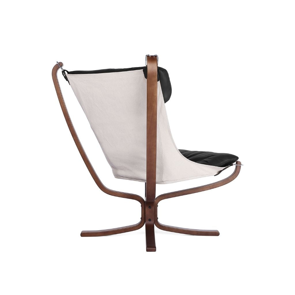Falcon Chair Wood Frame Oil-leather Black / ファルコンチェア