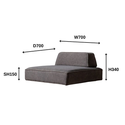 Grida Sofa Low Dark Gray - Back Unit / グリーダソファ ロー 脚なし ダークグレー - 背もたれ付き