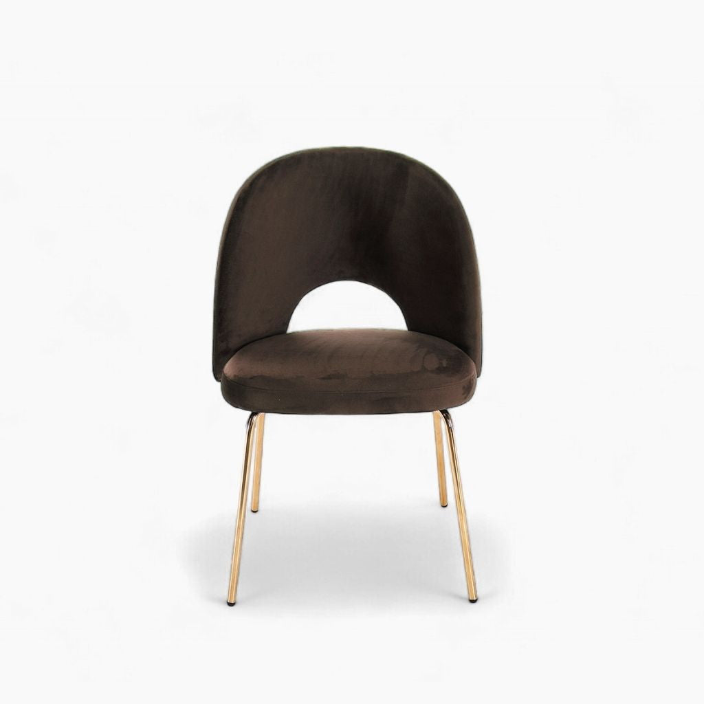 Petal Dining Chair (Gold Frame) Brown / ペタルダイニングチェア（ゴールドフレーム） ブラウン色