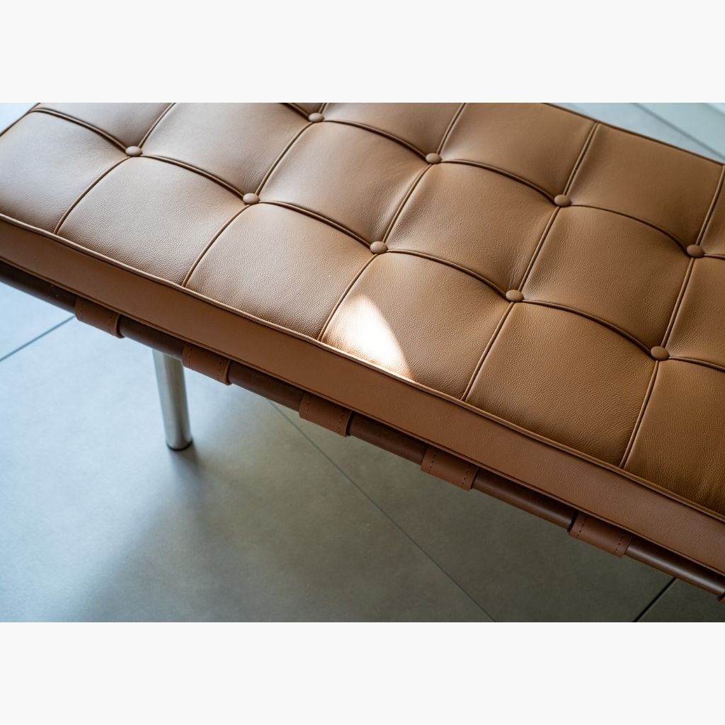 【Outlet】Barcelona Bench 3seats L-size Brown / 【アウトレット】バルセロナベンチ Lサイズ ブラウン ミース・ファン・デル・ローエ