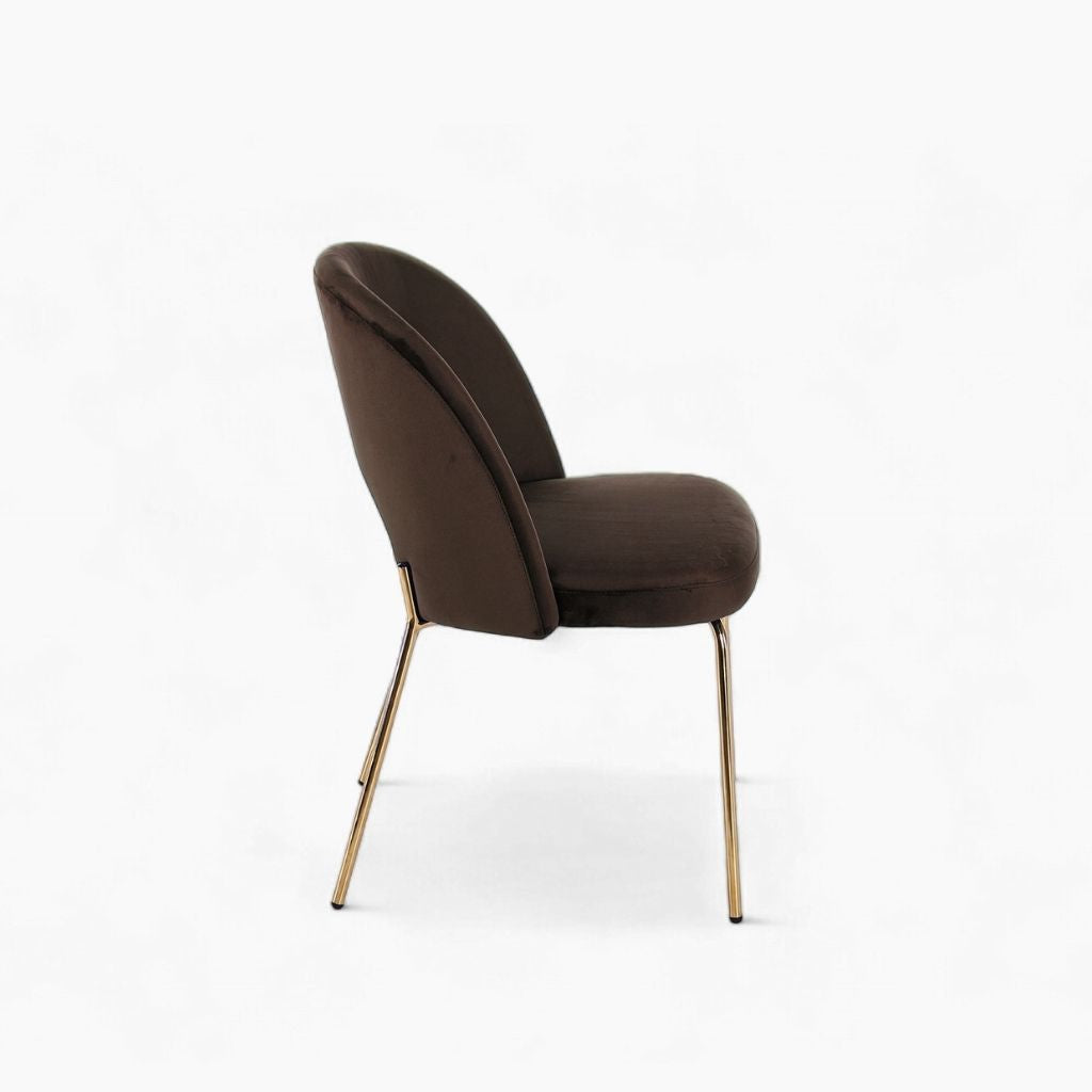 Petal Dining Chair (Gold Frame) Brown / ペタルダイニングチェア（ゴールドフレーム） ブラウン色