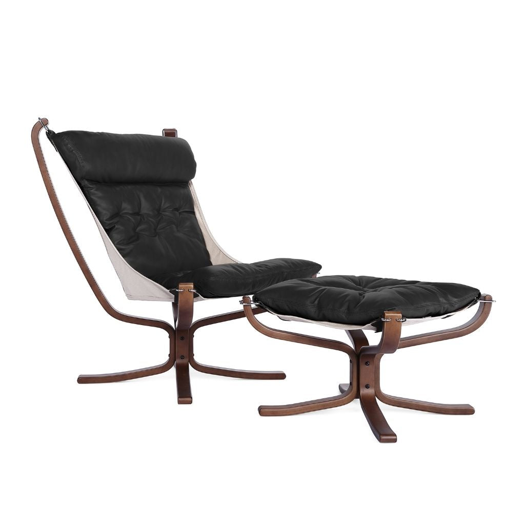 ファルコンチェア & オットマン Falcon Chair Low-Type Oil-Leather Set / ファルコンチェア