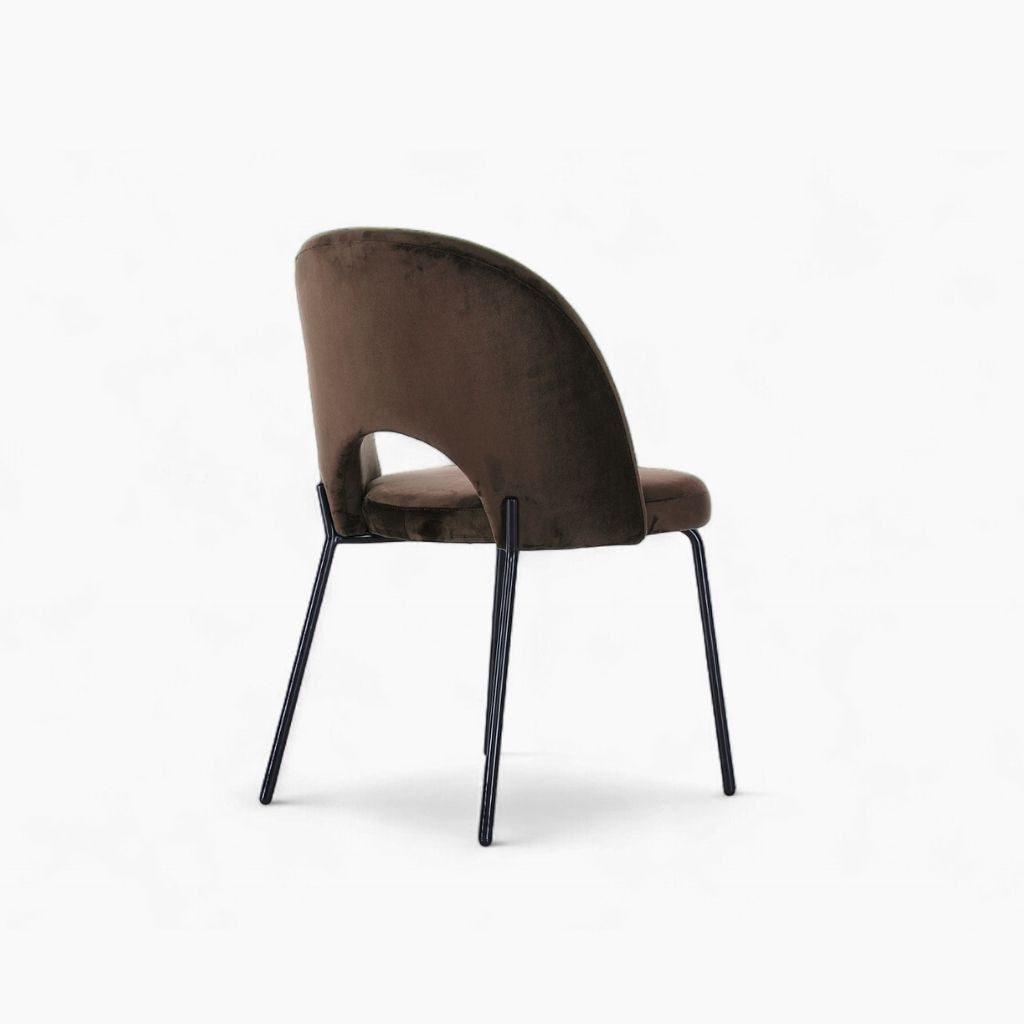 Petal Dining Chair (Black Frame) Brown / ペタルダイニングチェア（ブラックフレーム） ブラウン色