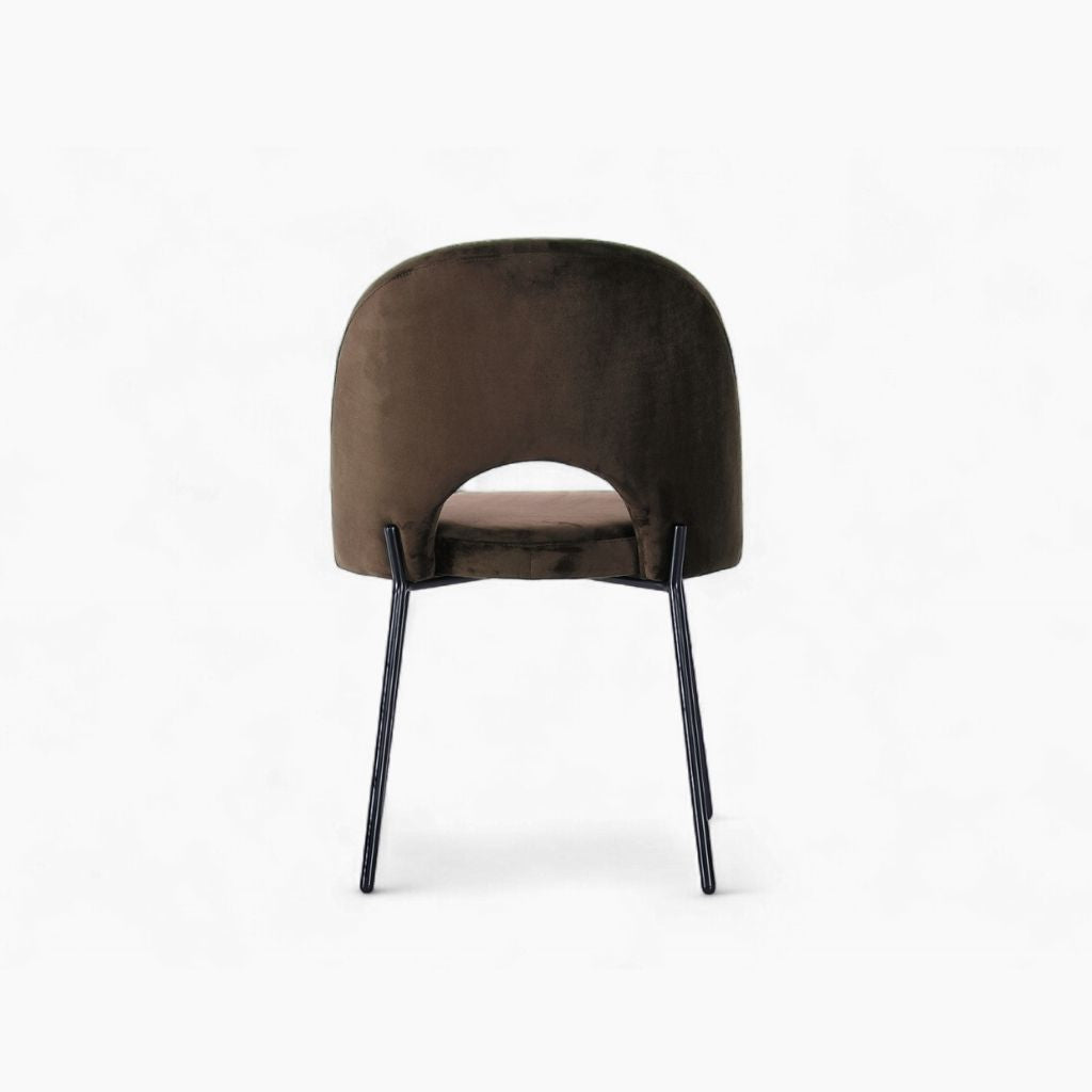 Petal Dining Chair (Black Frame) Brown / ペタルダイニングチェア（ブラックフレーム） ブラウン色