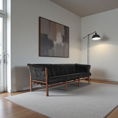 Ilona Armchair Type-A 3Seats Oil-leather Black / イローナアームチェア タイプA 3シート オイルレザー ブラック アルネ・ノレル