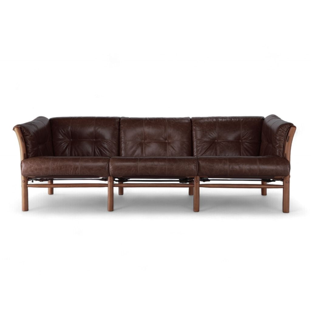 Ilona Armchair Type-A 3Seats Oil-leather Darkbrown / イローナアームチェア タイプA 3シート オイルレザー ダークブラウン アルネ・ノレル