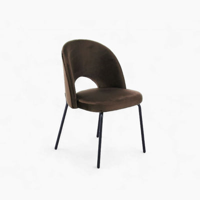 Petal Dining Chair (Black Frame) Brown / ペタルダイニングチェア（ブラックフレーム） ブラウン色