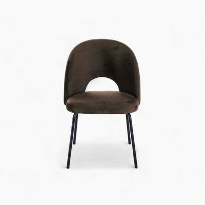 Petal Dining Chair (Black Frame) Brown / ペタルダイニングチェア（ブラックフレーム） ブラウン色