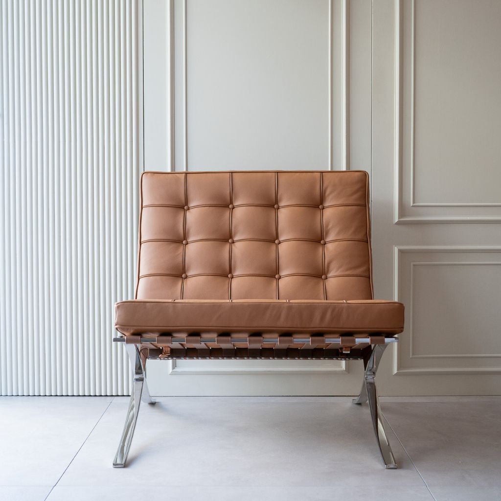 BARCELONA CHAIR 1 SEAT Leather Brown / バルセロナチェア シングル 