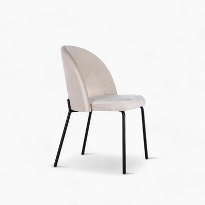 Petal Dining Chair (Black Frame) White Ivory / ペタルダイニングチェア（ブラックフレーム） ホワイトアイボリー色