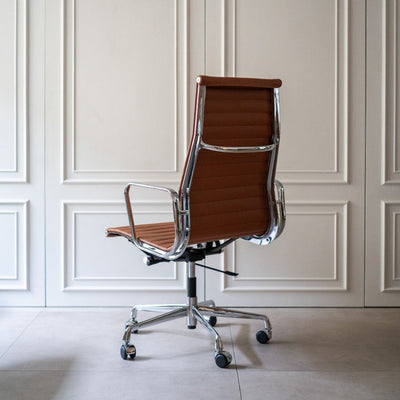 Executive Flat Chair High Brown / エグゼクティブ フラットチェア ハイ ブラウン アルミナムチェア