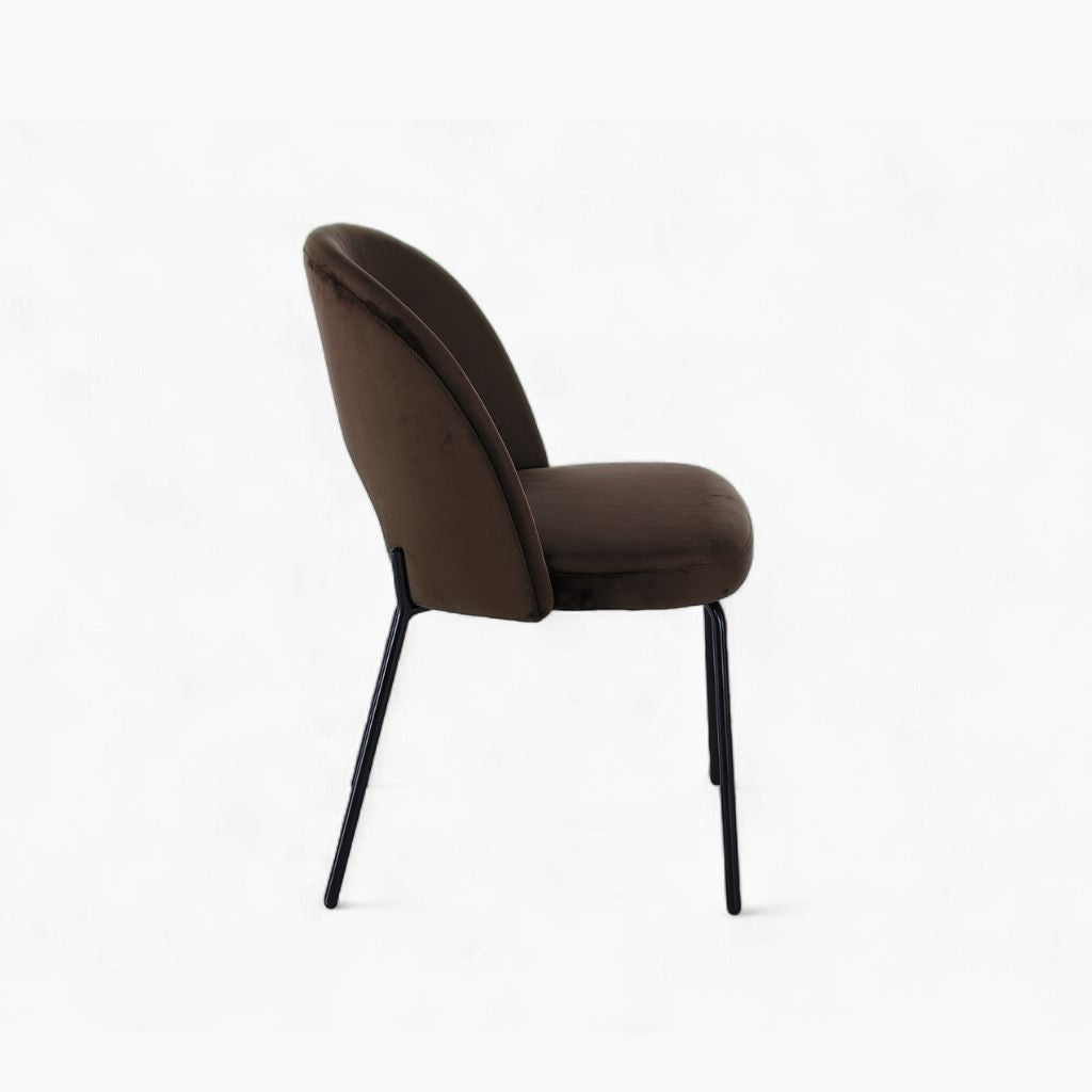 Petal Dining Chair (Black Frame) Brown / ペタルダイニングチェア（ブラックフレーム） ブラウン色